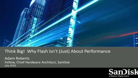 The Bigger Picture: Flash Storage is More than Just Performance