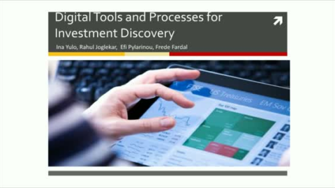 Digital tools and processes for investment discovery