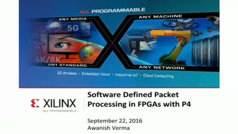Software Defined Packet Processing in FPGAs with P4