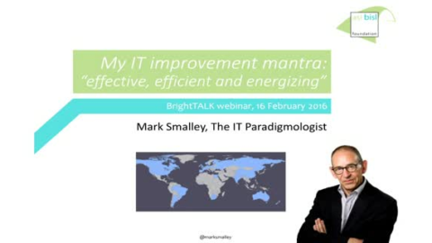 My IT improvement mantra &#8211; effective, efficient and energizing