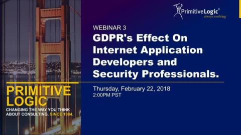 GDPR&#8217;s Effect On Internet Application Developers and Security Professionals