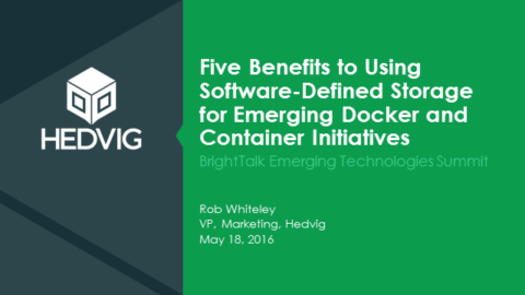 Five Benefits to Using SDS for Emerging Docker and Container Initiatives