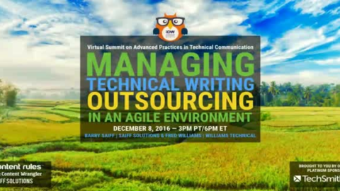 Managing Technical Writing Outsourcing in an Agile Environment
