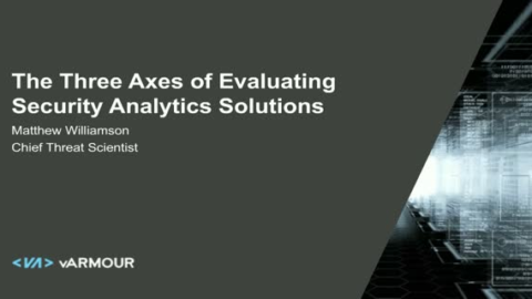 The Three Axes of Evaluating Security Analytics Solutions