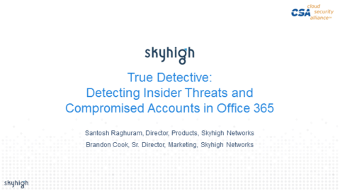 True Detective: Detecting Insider Threats and Compromised Accounts in Office 365