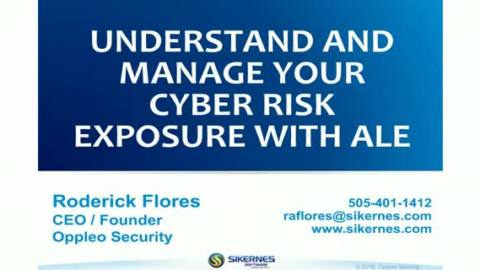Understand and Manage Your Cyber Risk Exposure with ALE