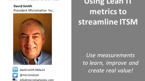 Using Lean IT metrics to streamline ITSM