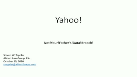Not! Your! Father’s! Data! Breach!