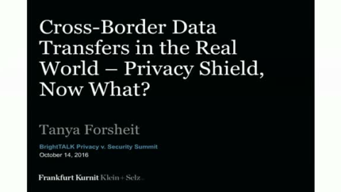 Cross-Border Data Transfers in the Real World – Privacy Shield, Now What?