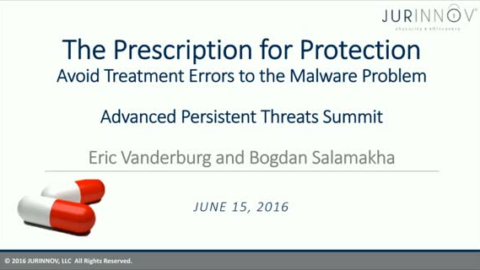 Prescription for Protection &#8211; Avoid Treatment Errors To The Malware Problem