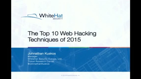 Top 10 Web Hacking Techniques of 2015