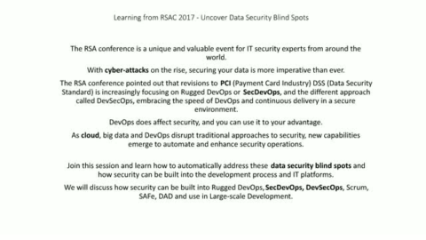 Learning from the RSA Conference 2017 &#8211; Uncover Data Security Blind Spots