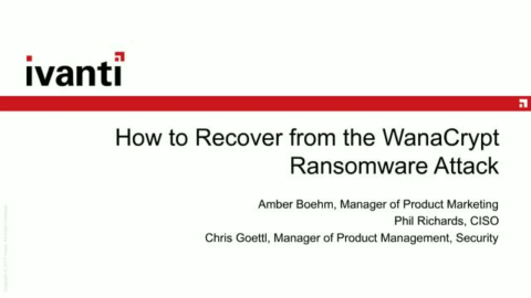 How to Recover from the WanaCrypt Ransomware Attack