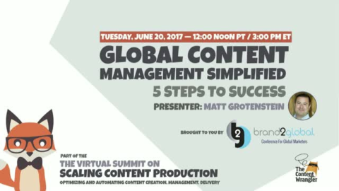 Global Content Management Simplified – 5 Steps to Success