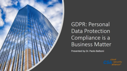 GDPR: Personal Data Protection Compliance is a Business Matter