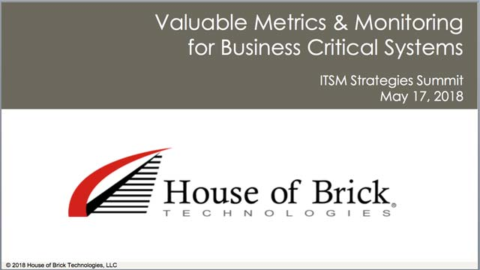 Valuable Metrics &amp; Monitoring for Business Critical Systems