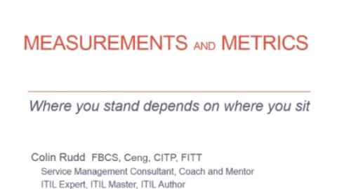 Measurements and Metrics