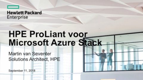 HPE ProLiant voor Microsoft Azure Stack