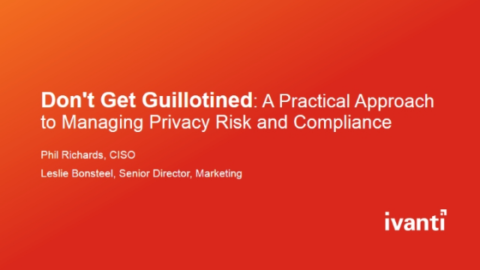 Don&#8217;t Get Guillotined: A Practical Approach to Privacy Risk and Compliance