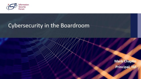Cybersecurity in the Boardroom