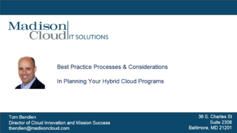Best Practices &amp; Considerations for Planning your Hybrid Cloud Journey
