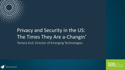 Privacy and Security in the U.S.: The Times They Are a-Changin’
