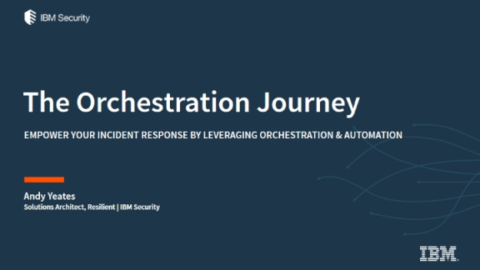The Orchestration Journey in incident response