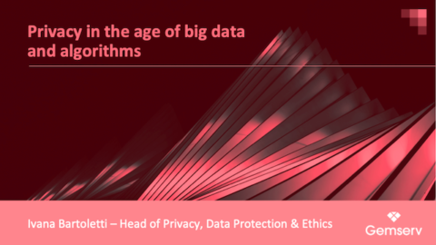 Privacy in the age of big data and algorithms