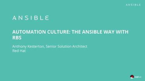 Automation Culture: The Ansible Way with RBS