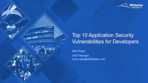 Top 10 Application Security Vulnerabilities for Developers