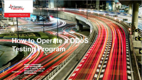 How to Operate a DDoS Testing Program
