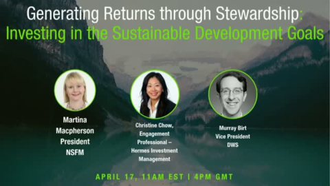 Generating Returns with Stewardship: Investing in Sustainable Development Goals