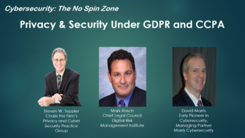 Privacy &amp; Security Under GDPR and CCPA