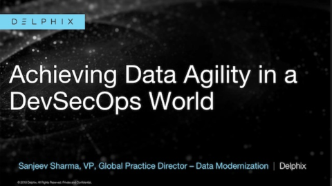 Achieving Data Agility in a DevSecOps World