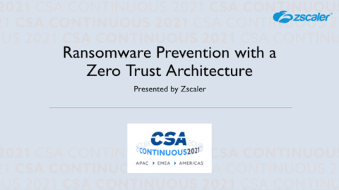 Ransomware Prevention with a Zero Trust Architecture
