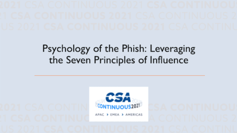 Psychology of the Phish: Leveraging the Seven Principles of Influence